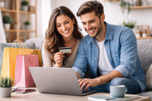 muz zena partneri nakupovani e-shop platebni karta